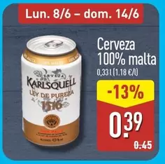 Karlsquell - Cerveza 100% Malta