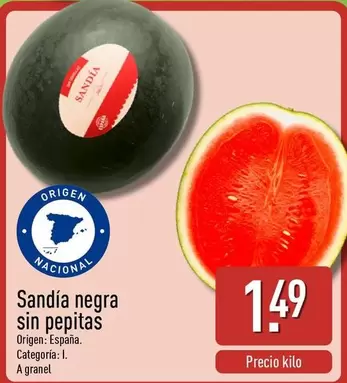 Sandia Negra Sin Pepitas