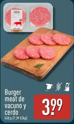Burger Meat De Vacuno Y Cerdo