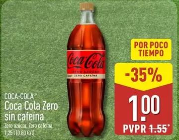 Coca-Cola - Coca Cola Zero Sin Cafeina