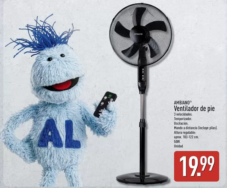 Ambiano - Ventilador De Pie