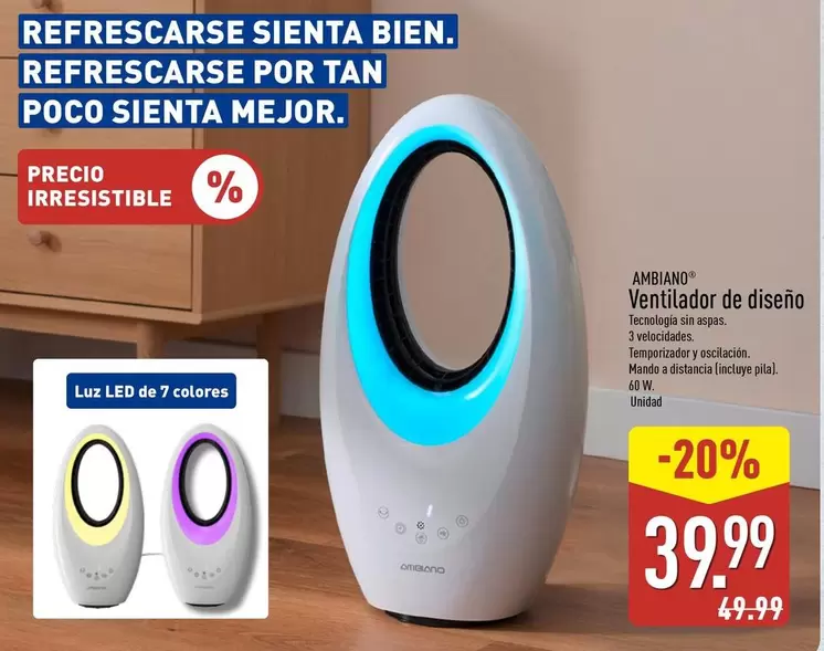 Ambiano - Ventilador De Diseno