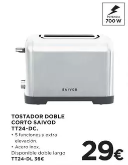 Saivod - Tostador Doble Corto Tt24-dc