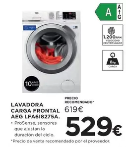 AEG - Lavadora Carga Frontal Lfa618275a