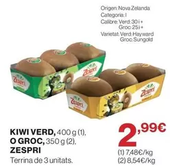 zespri - Kiwi Verd, 400 G (1), O Groc, 350 G (2)