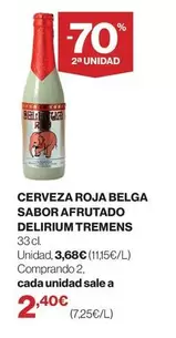 Cerveza Roja Sabor Afrutado