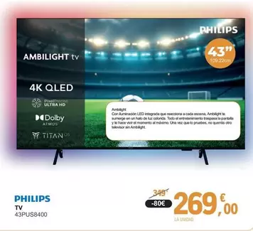 Philips - Tv 43PUS8400