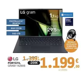 LG - Portátil GRAM 14Z90S
