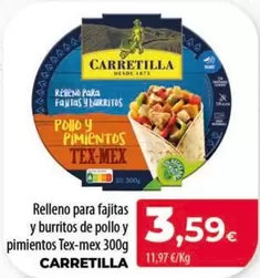 Carretilla - Relleno Para Fajitas Y Burritos De Pollo Y Pimientos