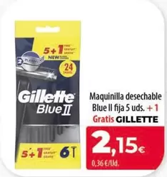Gillette - Maquinilla Desechable Blue Il Fija 5 Uds. + 1 Gratis