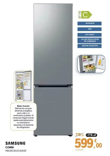 Samsung - Combi RB38C603CS9/EF