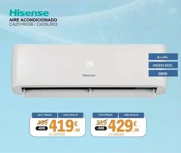 Hisense - Aire Acondicionado CA25YR03B/CA35LR03