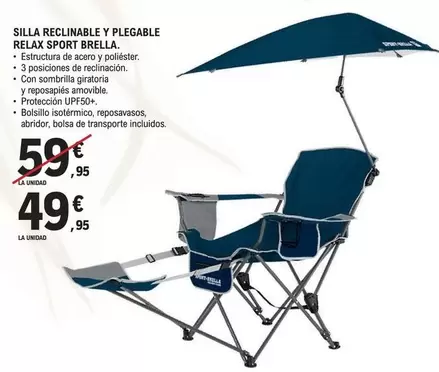 Relax - Silla Reclinable Y Plegable  Sport Brella