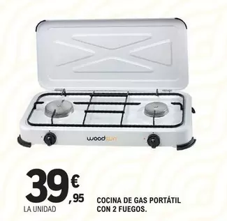 Woodsun - Cocina De Gas Portátil Con 2 Fuegos
