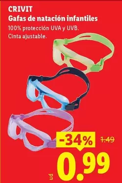 Crivit - Gafas De Natacion Infantiles