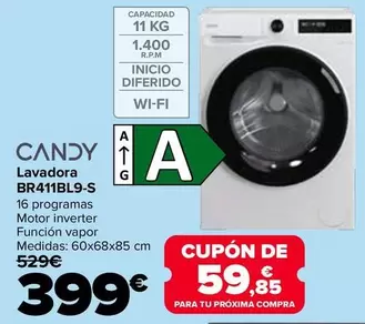 Candy - Lavadora BR411BL9-S
