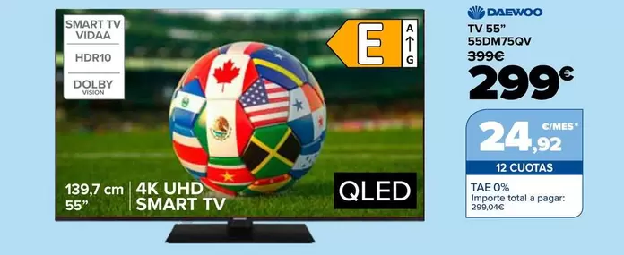 Daewoo - Tv 55" 55DM75QV
