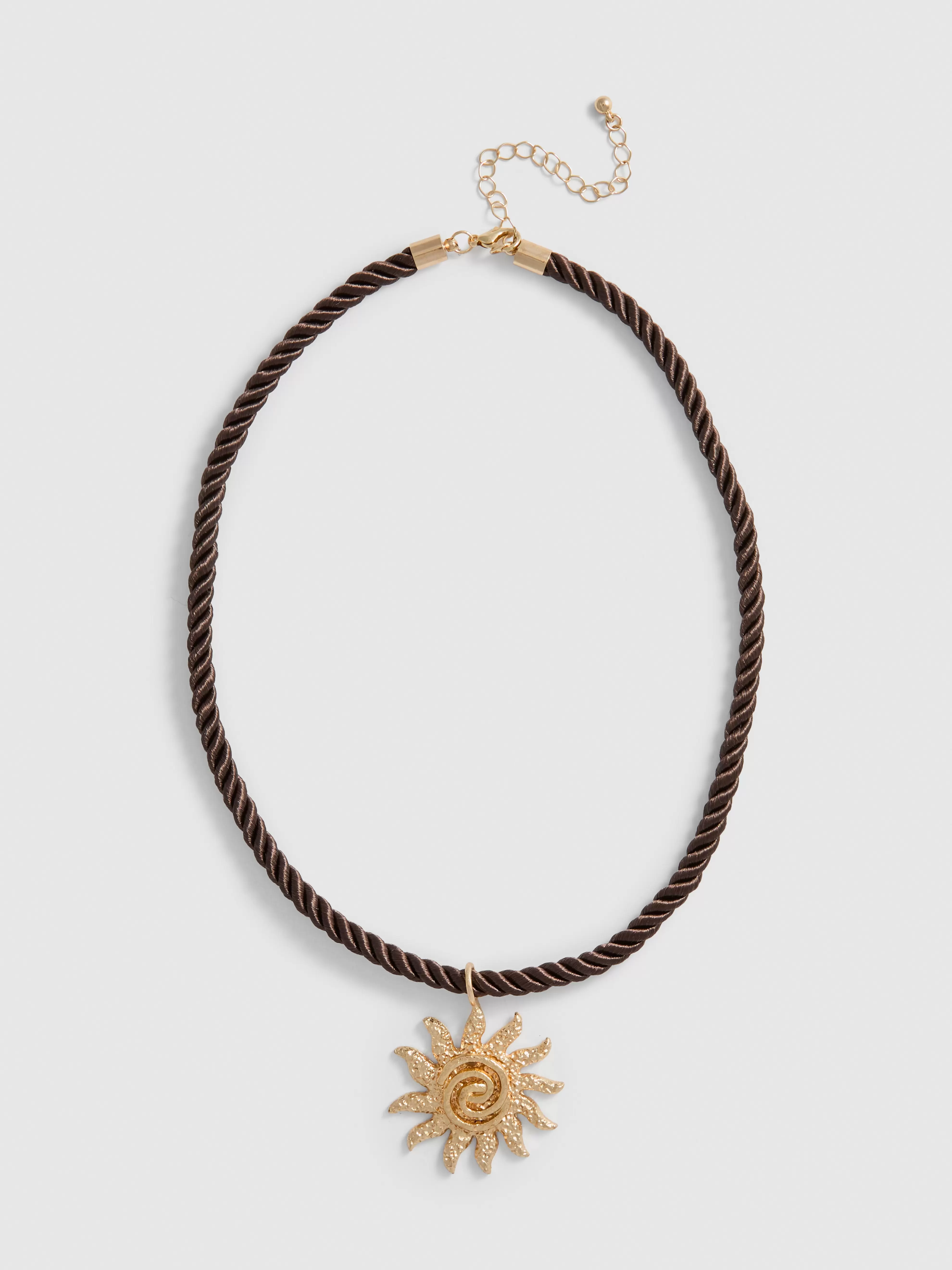 Collar de cordón con colgante de sol