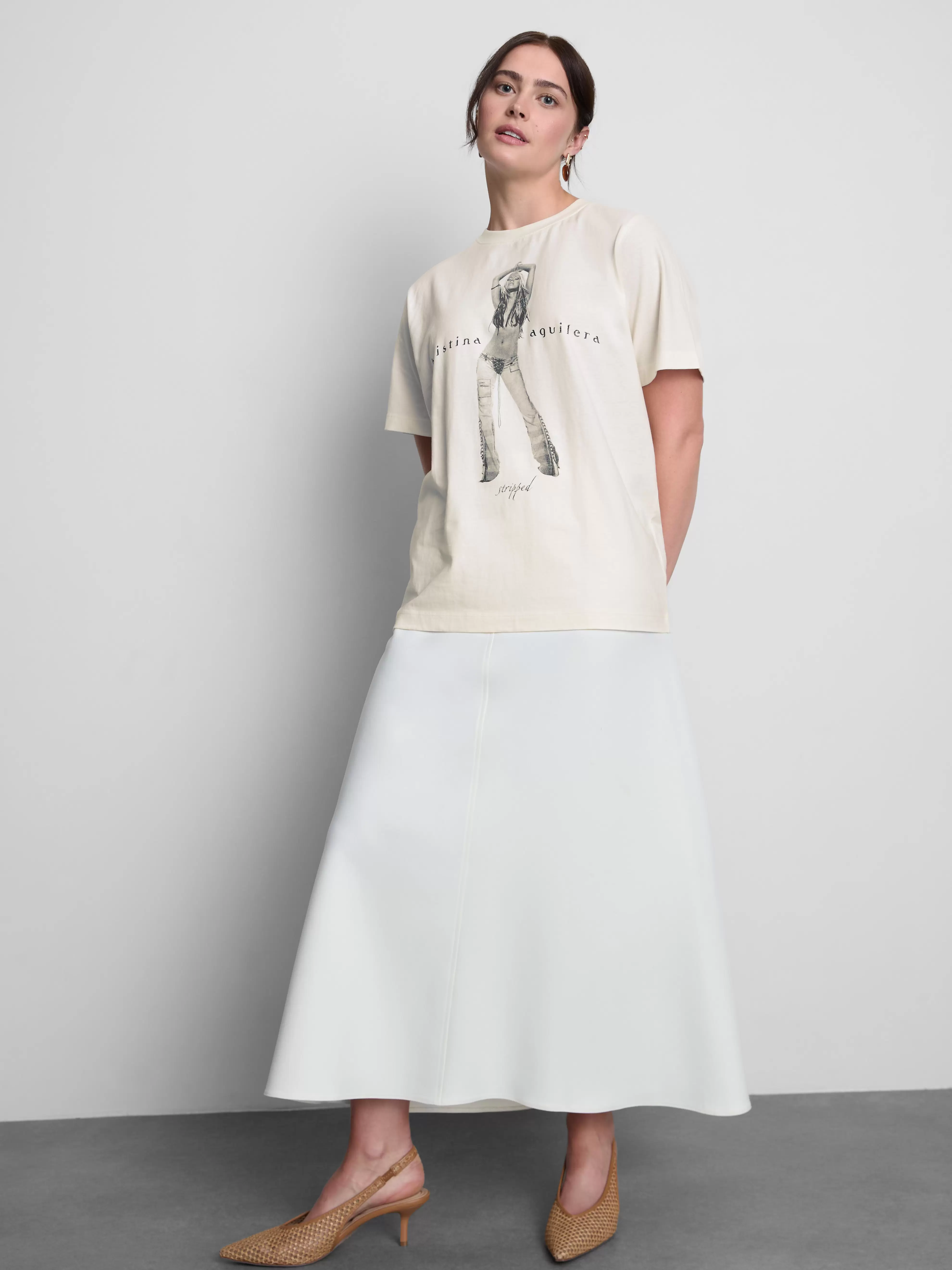 Camiseta musical de algodón de Christina Aguilera