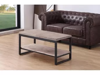 Mesa centro elevable extensible color roble honey - negro
