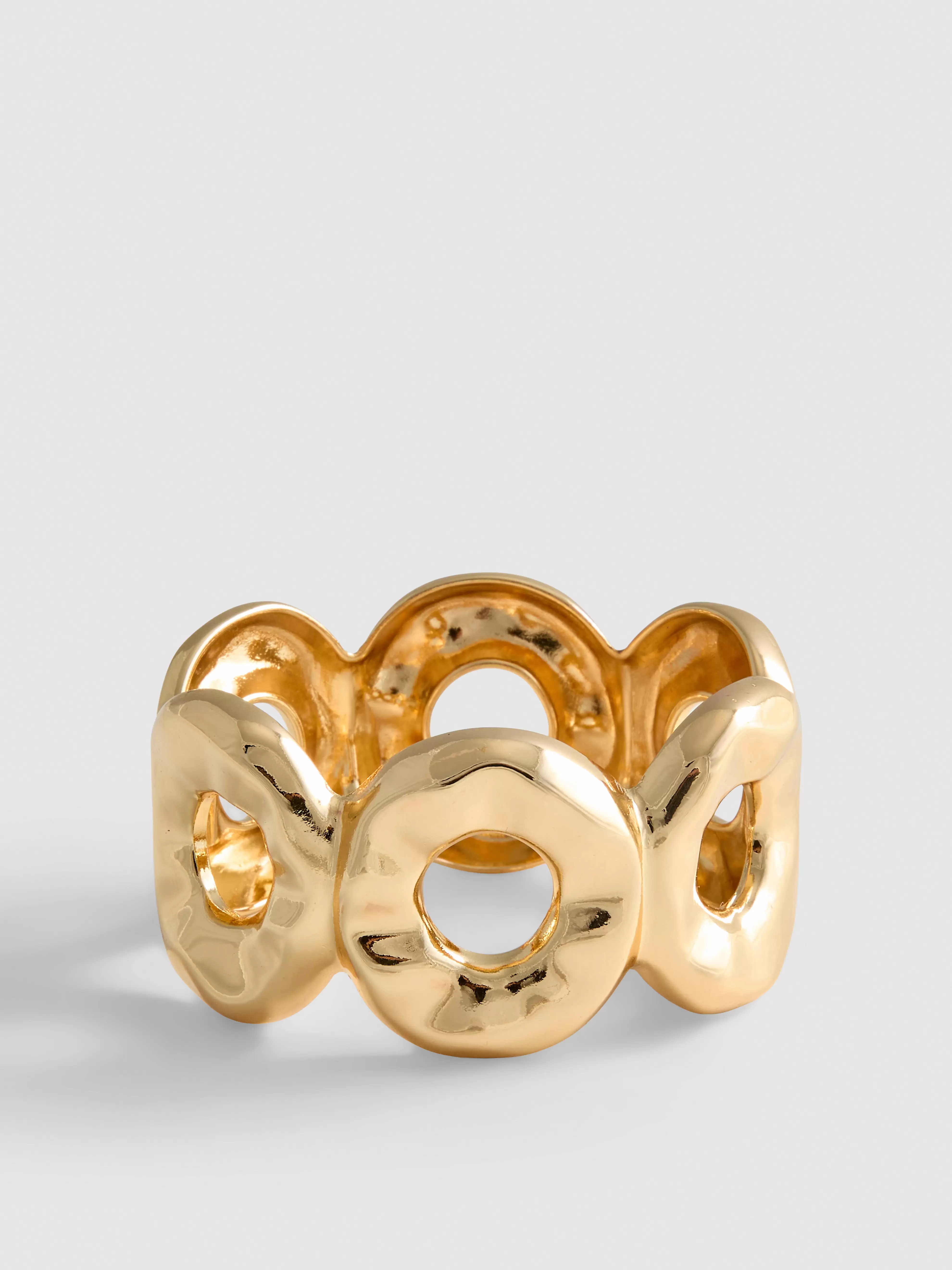 Pulsera de eslabones martillados