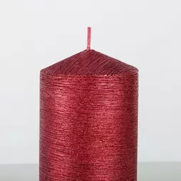 Vela decorativa pilar rojo Ø7x20cm