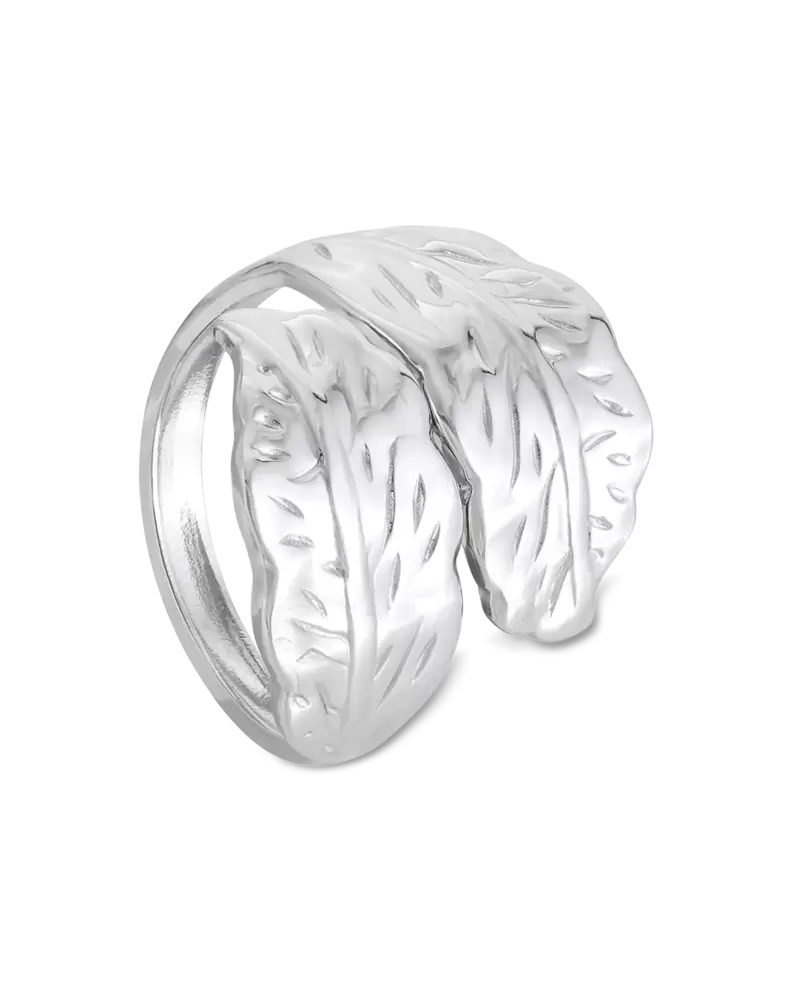 Ring - Steel Leaves