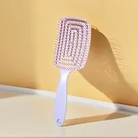 Detangling Hair Volume Comb - Dual Use Comb with Fluffy Bristles, Ergonomic ABS Handle for All Hair Types