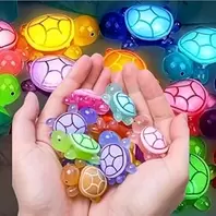 Generic 100 Pieces Sea Turtles Minifigures Minifigures Fluorescent Resin Multicolor for Decoration and Crafts, 2.8 x 2.5 x 2.11 Inches