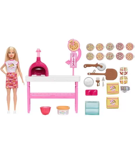 PIZZERÍA CON MUÑECA BARBIE MATTEL