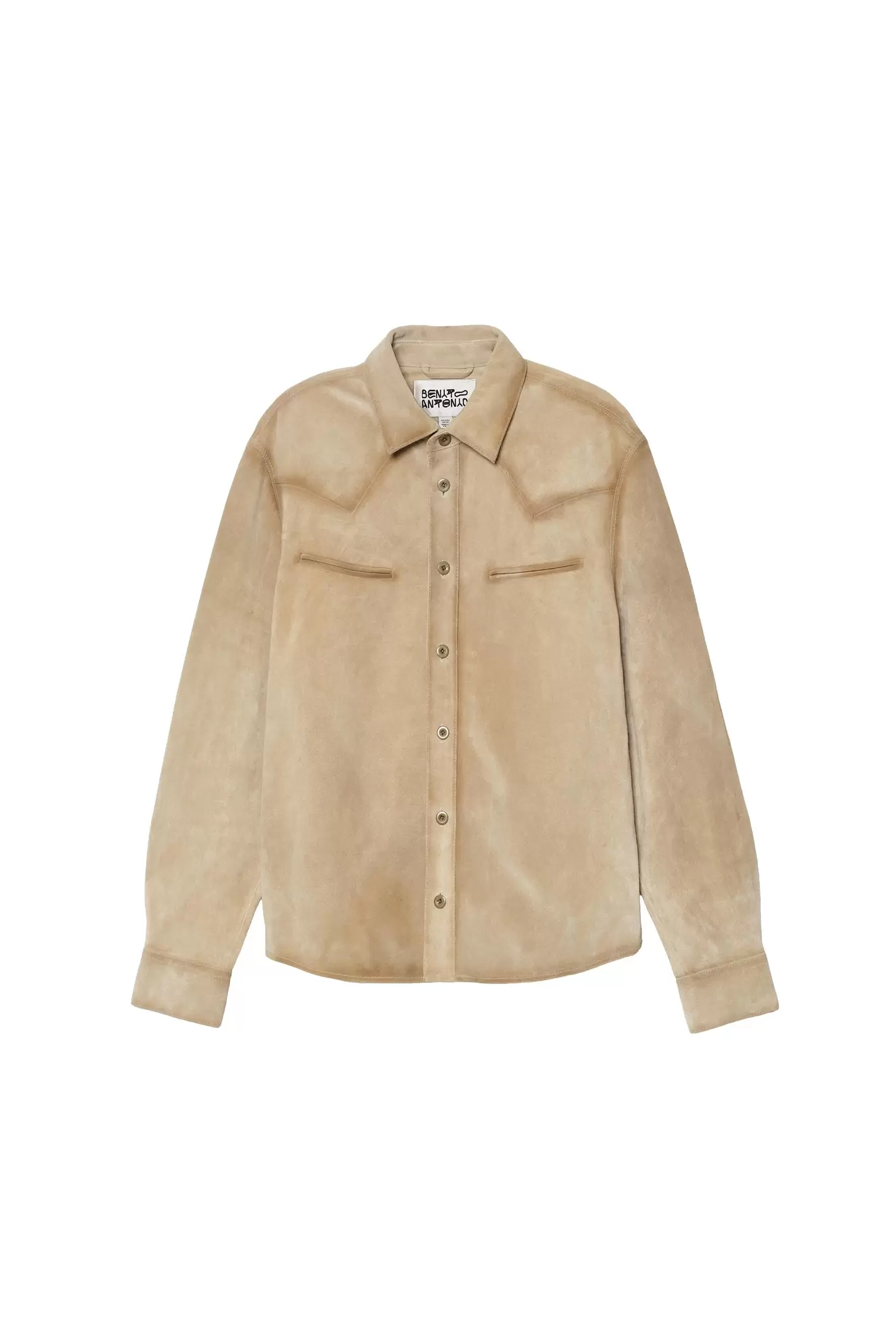 SOBRECAMISA REGULAR FIT PIEL ANTE