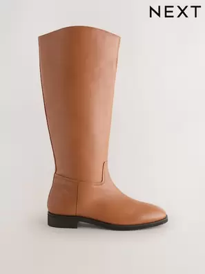 Cuero marrón tostado - Botas de montar planas Forever Comfort®
