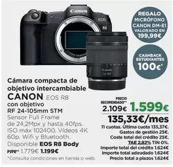 Canon - Cámara Compacta De Objetivo Intercambiable