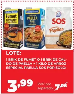 Sos - 1 Brik De Fumet O 1 Brik De Cal- Do De Paella + 1 Klio De Arroz Especial Paella