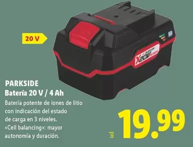 Parkside - Bateria 20 V / 4 Ah