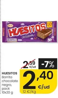 Huesitos - Barrita Chocolate Negro
