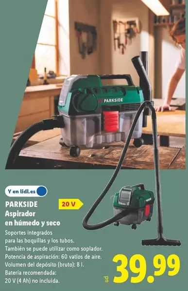 Parkside - Aspirador En Humedo Y Seco