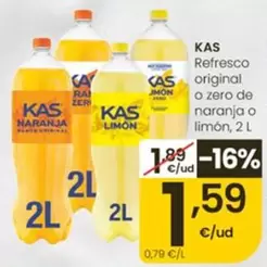 Kas - Refresco Original O Zero De Naranja O Limon