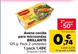 Brillante - Avena Cocida Para Microondas