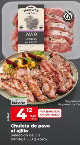 Seleccion De Dia - Chuleta De Pavo Al Ajillo