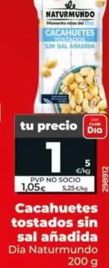 Cacahuetes Tostados Sin Sal Anadida 