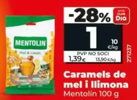 Mentolon - Caramelos De Miel Y Limon