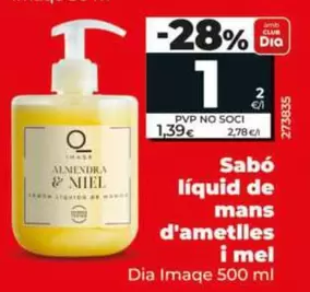 Dia Imaqe - Jabon Liquido De Manos De Almendras Y Miel