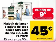 Legado ElPozo - Maletin De Jamon O Paleta De Cebo Iberico 50% Raza Iberica 