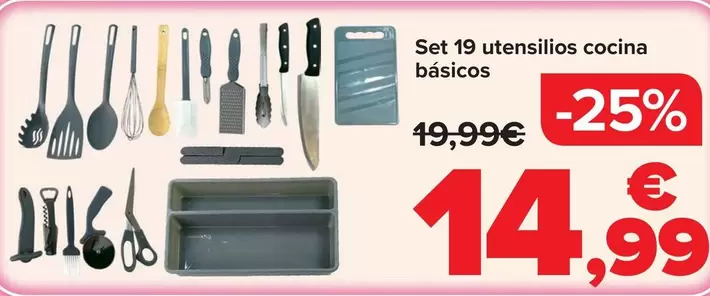 Set 19 Utensilios Cocina Basicos