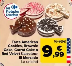 Carrefour - Tarta American Cookies Brownie Cake Carrot Cake O Red Velvet