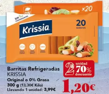 Krissia - Barritas Refrigeradas