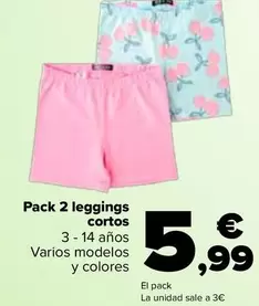 TEX - Pack 2 Leggings Cortos