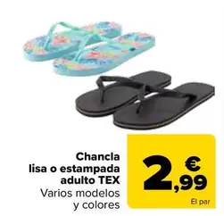 TEX - Chancla Lisa O Estampada Adulto