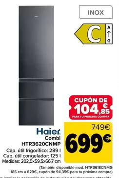 Haier - Combi HTR3620CNMP